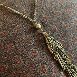 Goldtone Tassel Necklace